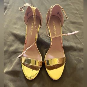 Madden Girl Metallic Gold Heels